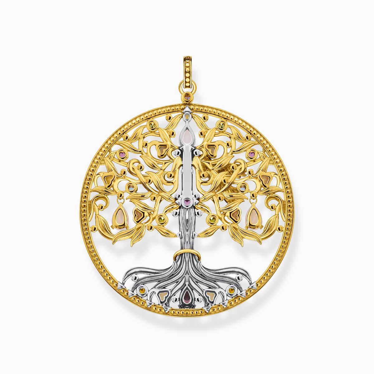 Pendant Tree of Love gold raven