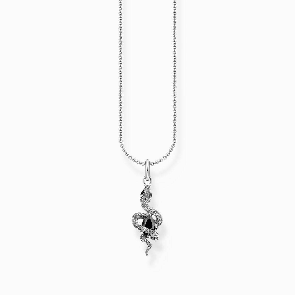 Silver necklace Tempting Romance with spider pendant