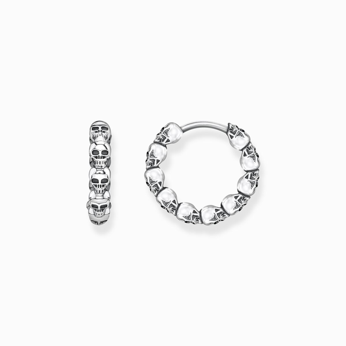Hoop earrings skulls