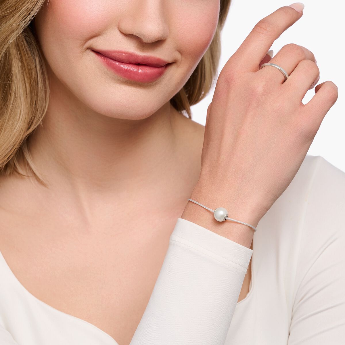 Bracelet Karma Secret with white freshwater pearl