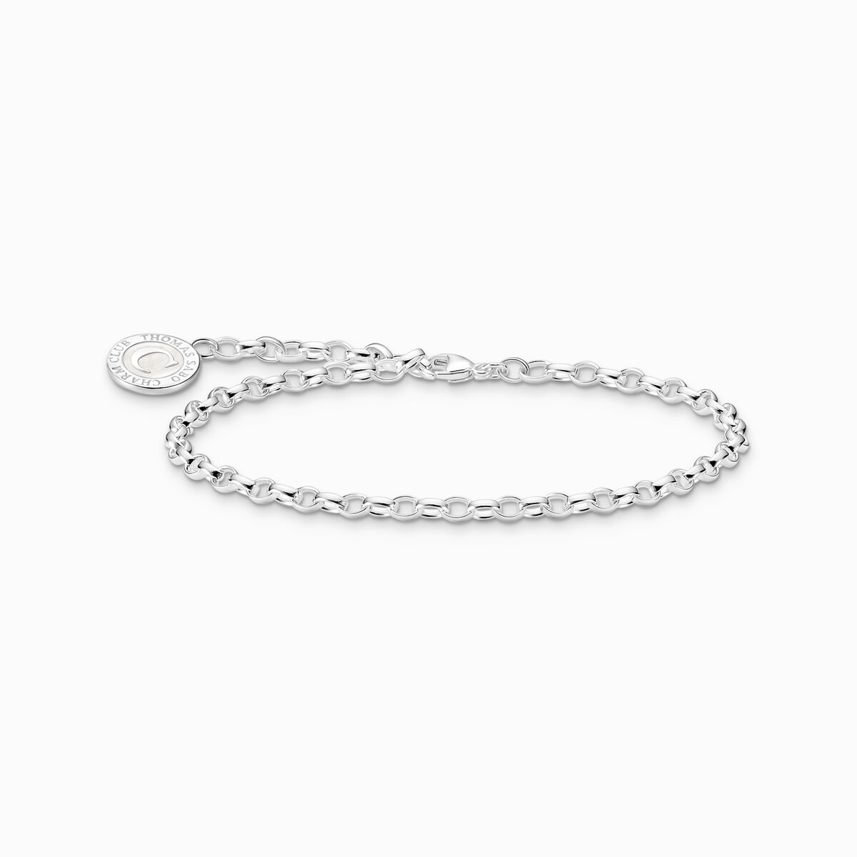 Charm bracelet with white Coin silver
