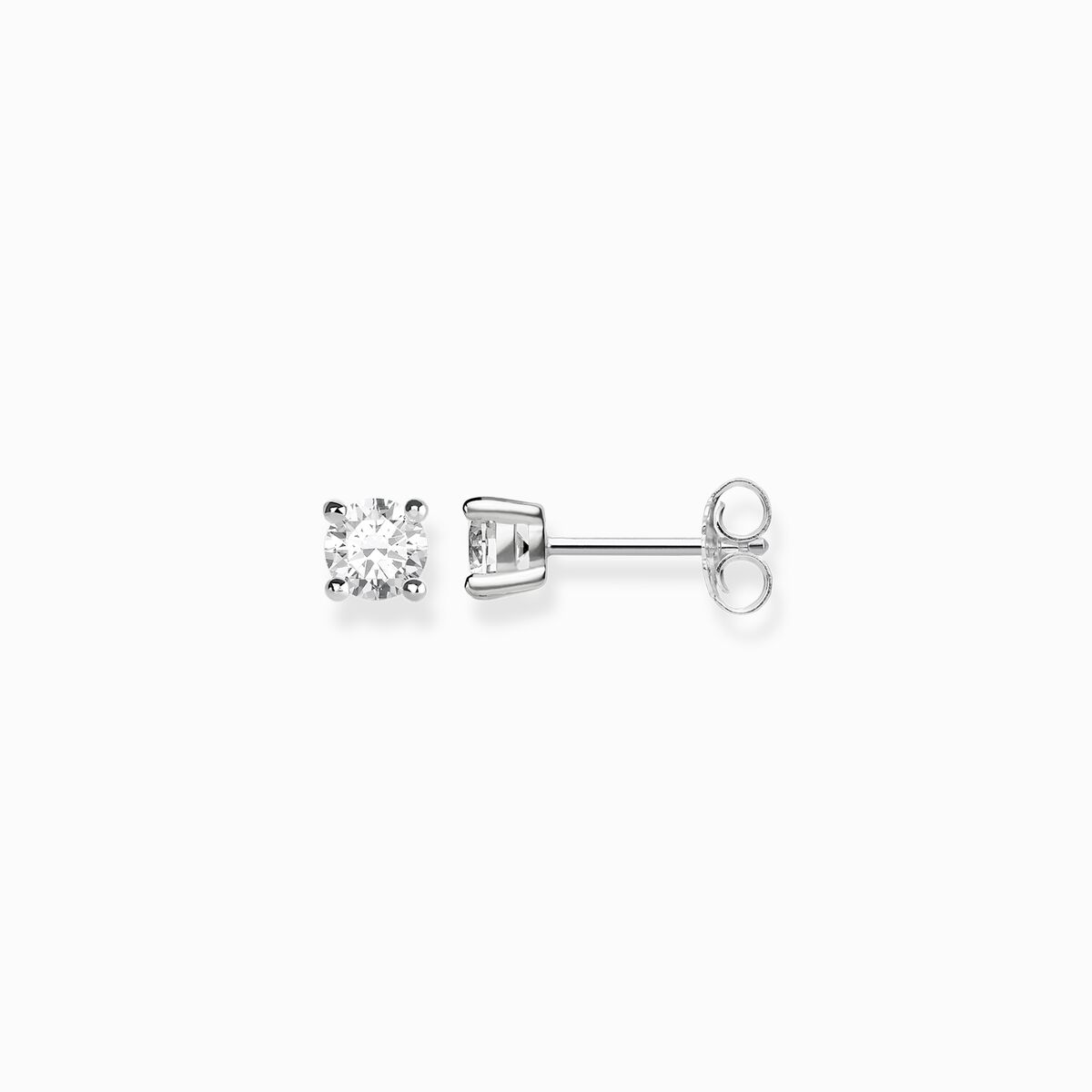 Ear studs white stone