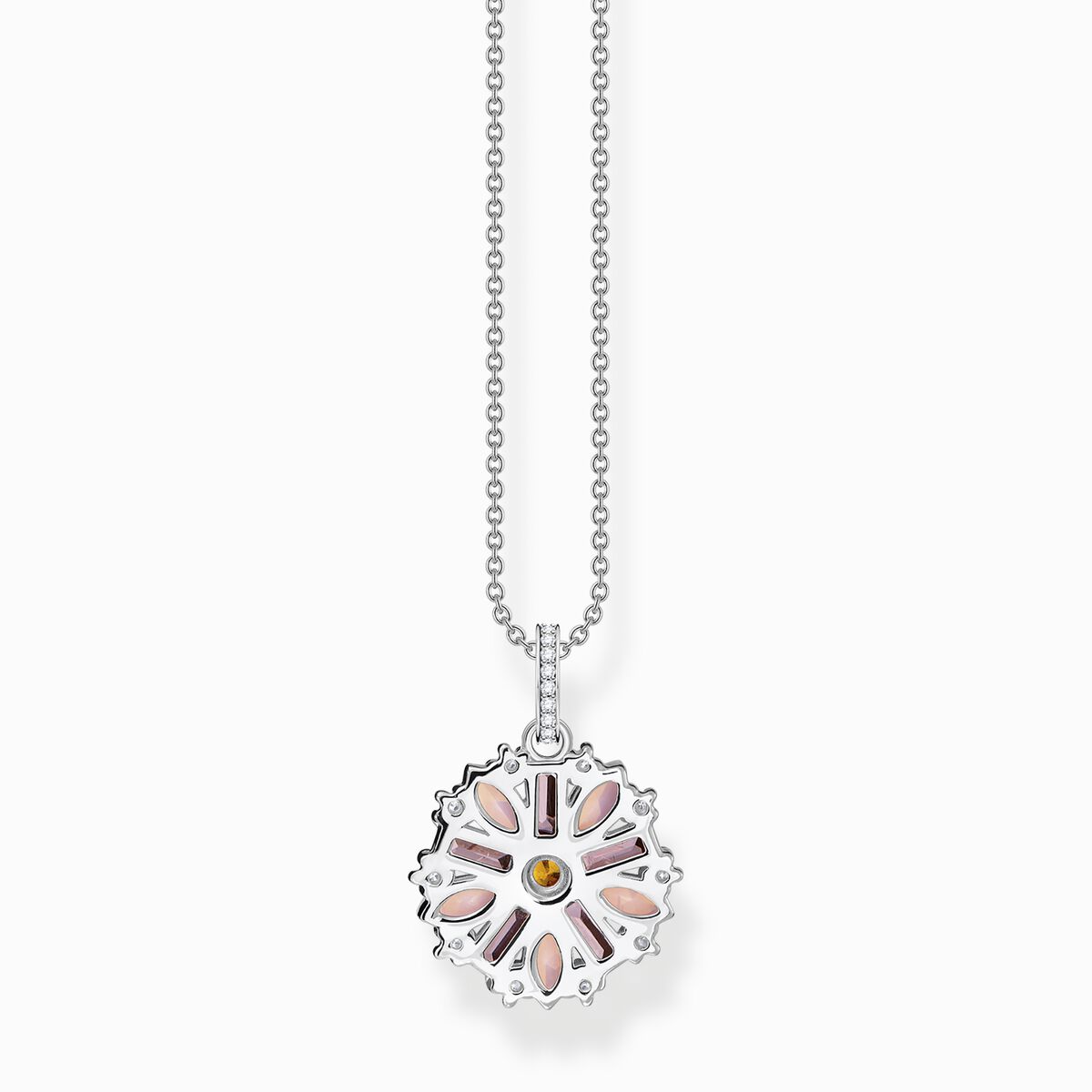 Necklace flower silver