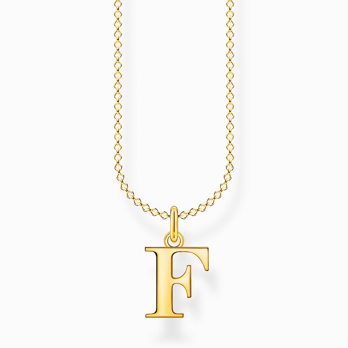 Necklace letter f gold