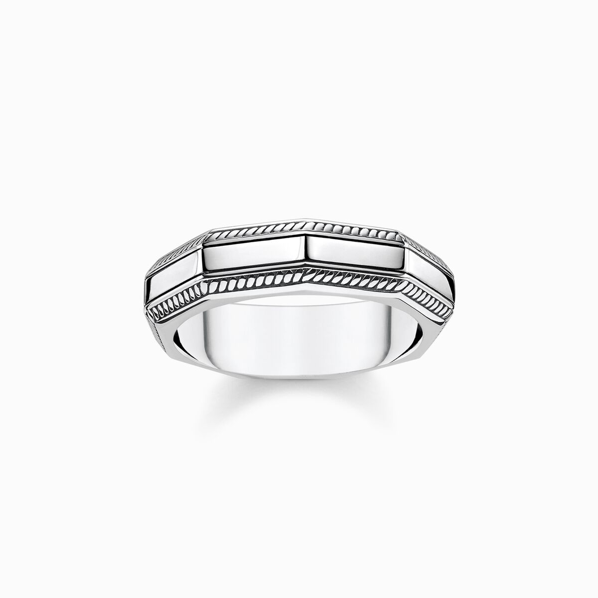 Ring angular silver