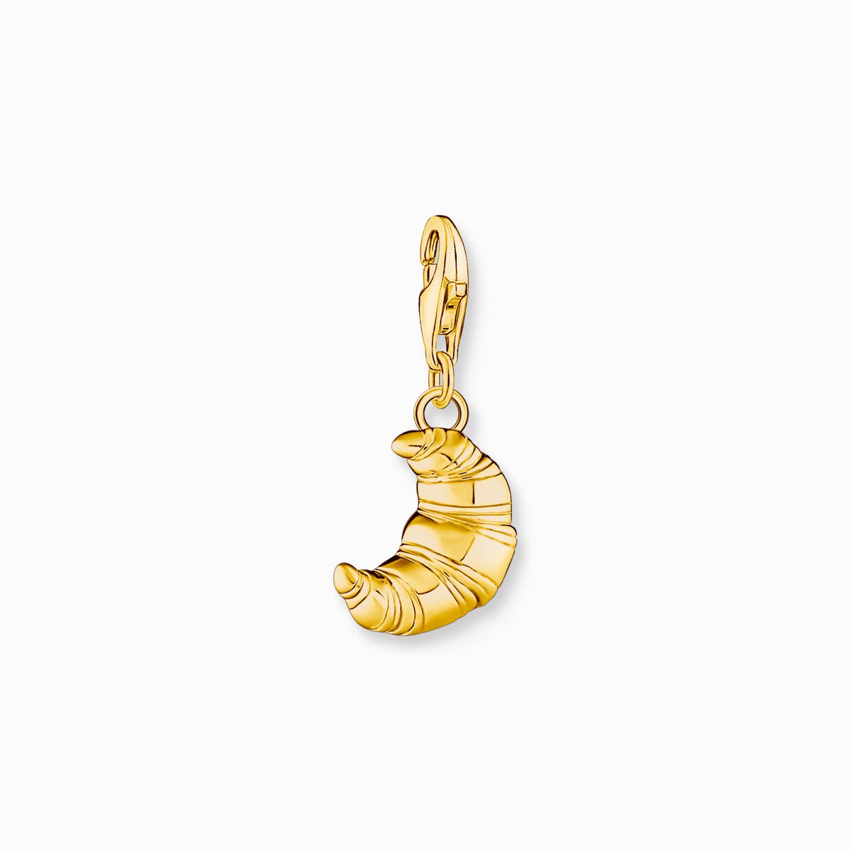 Gold-plated charm pendant in croissant design