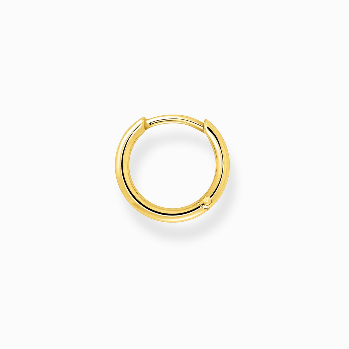 Single hoop earring classic gold