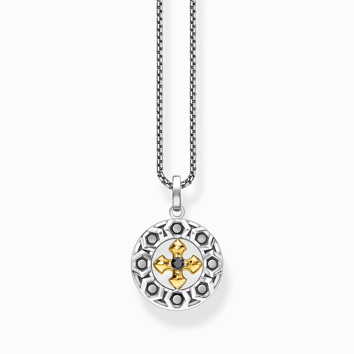 Jewellery set cross gold-silver