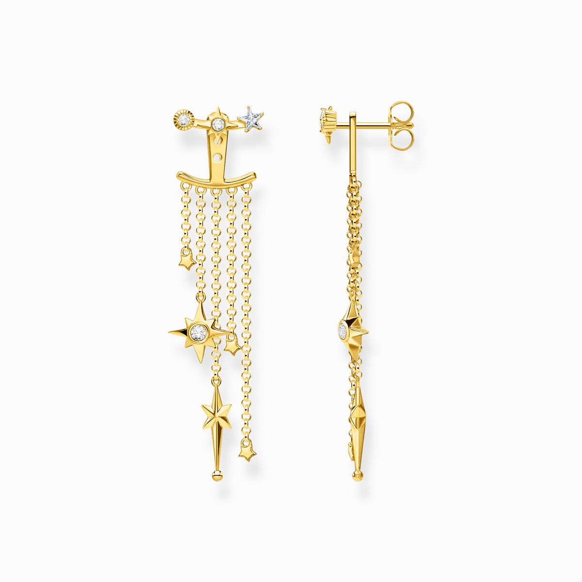Earrings stars gold