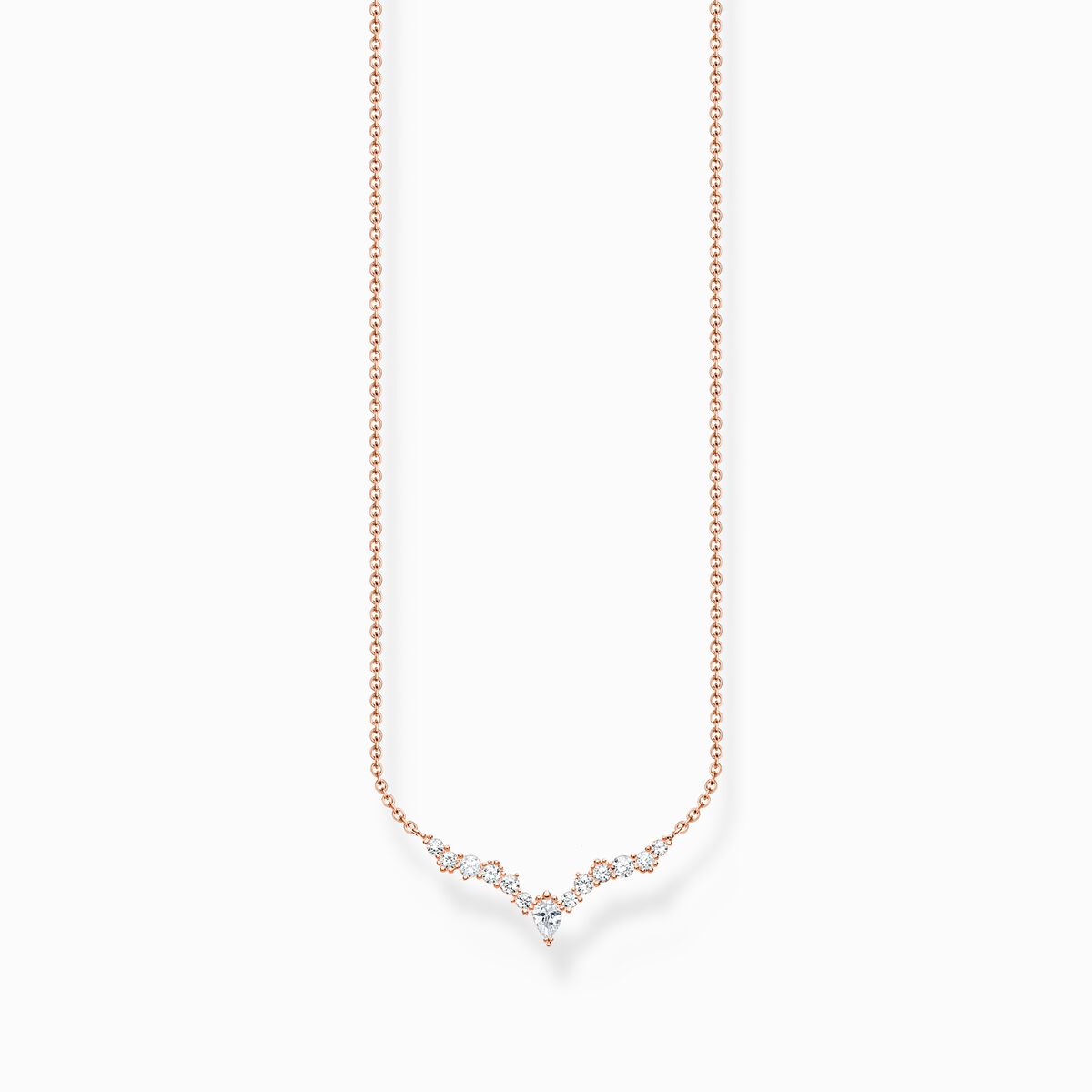 Necklace ice crystals rose gold