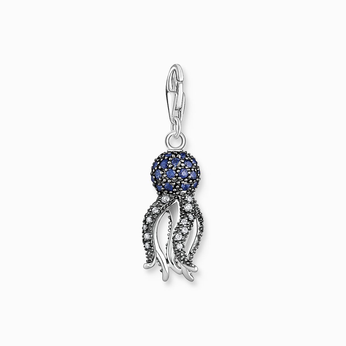 Charm pendant octopus with blue stones