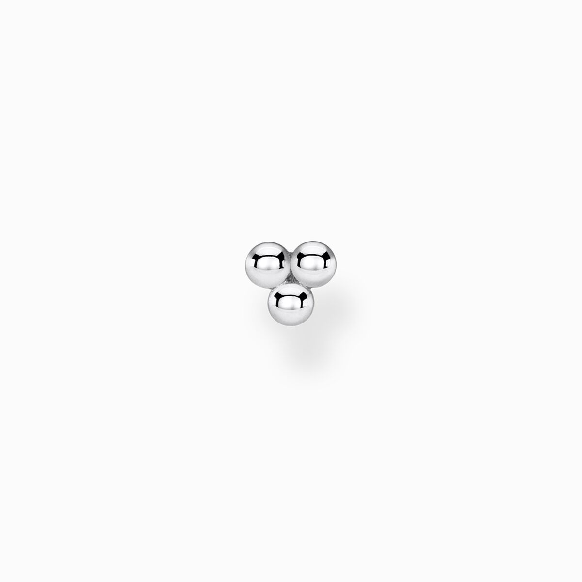 Single ear stud dots silver