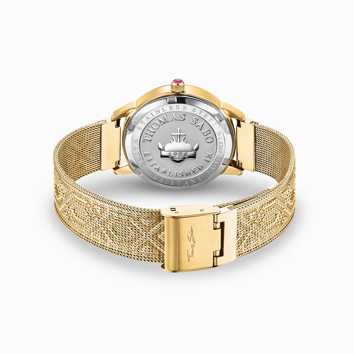 Women’s watch kaleidoscope dragonfly green yellow gold-coloured