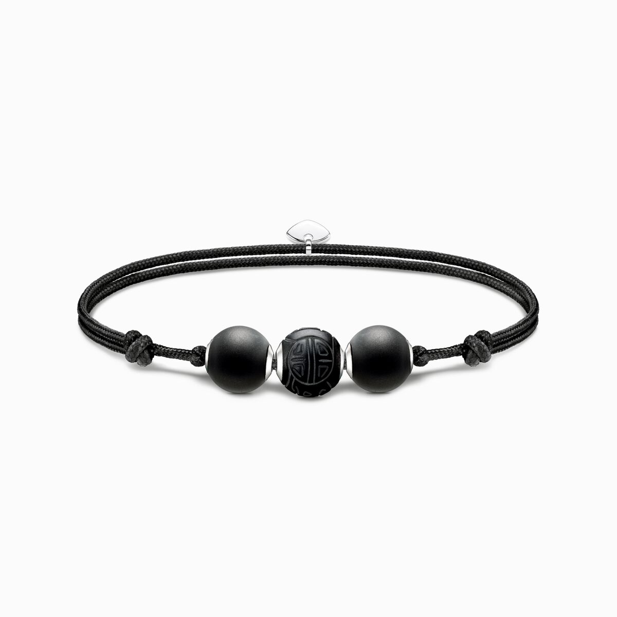 Bracelet Karma Secret with black obsidian Beads matt