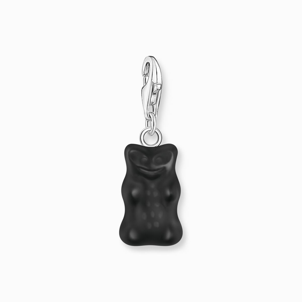 Silver charm pendant Goldbears in black