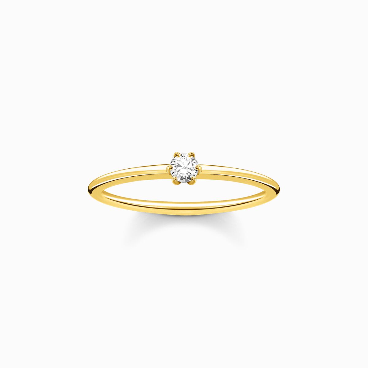 Ring white stone gold