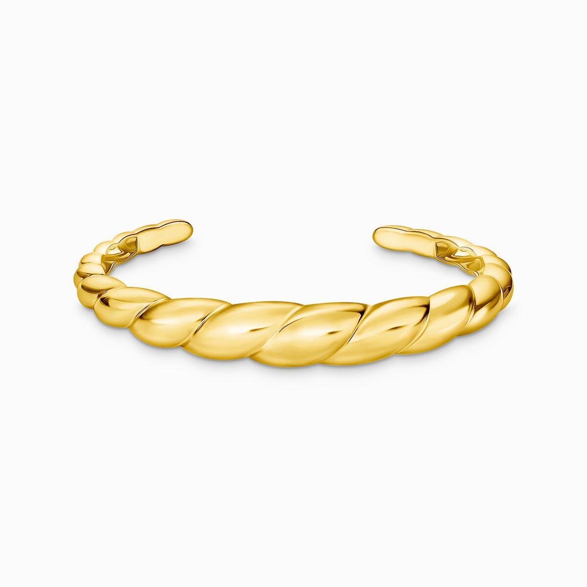 Gold-plated organic-shaped bangle