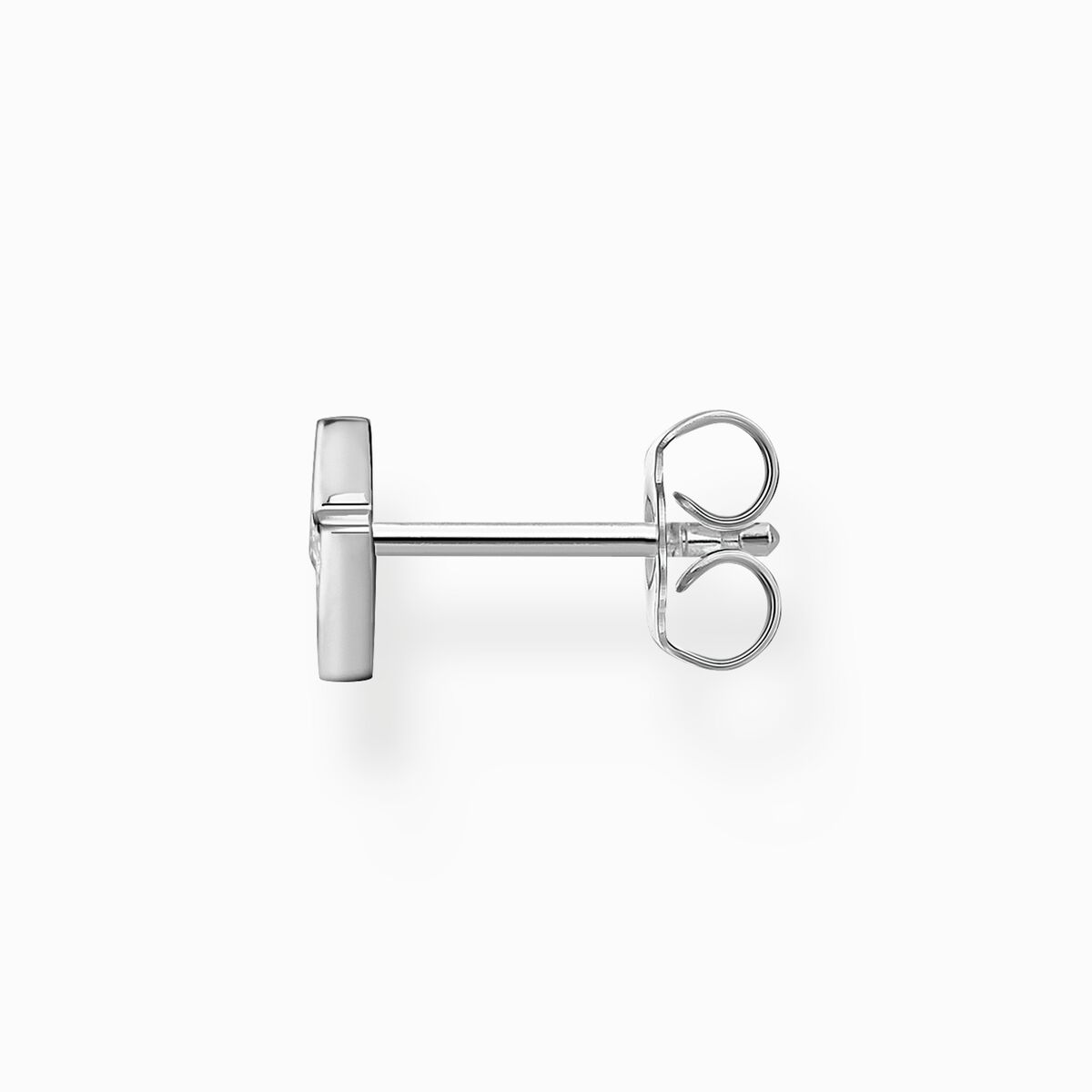 Single ear stud flash silver