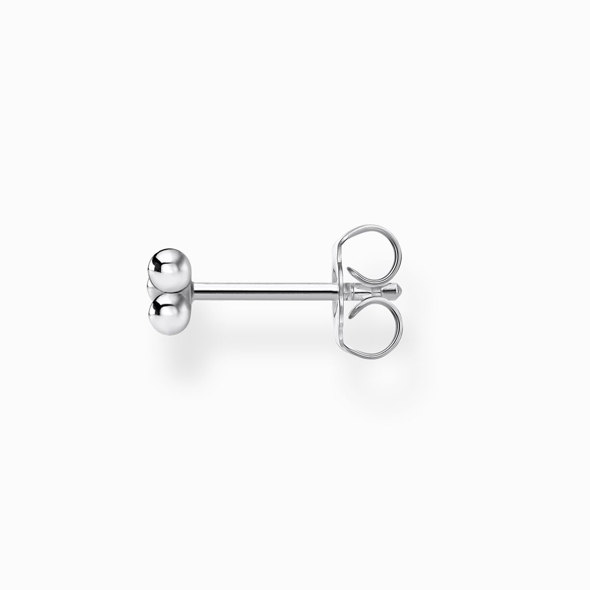 Single ear stud dots silver
