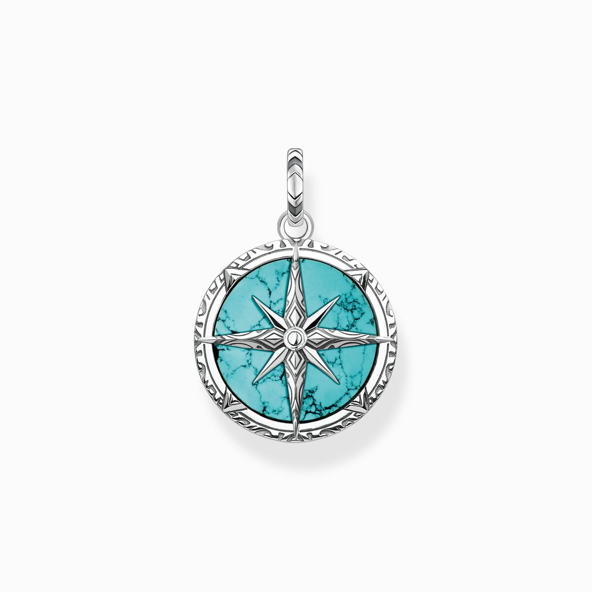 Pendant compass turquoise