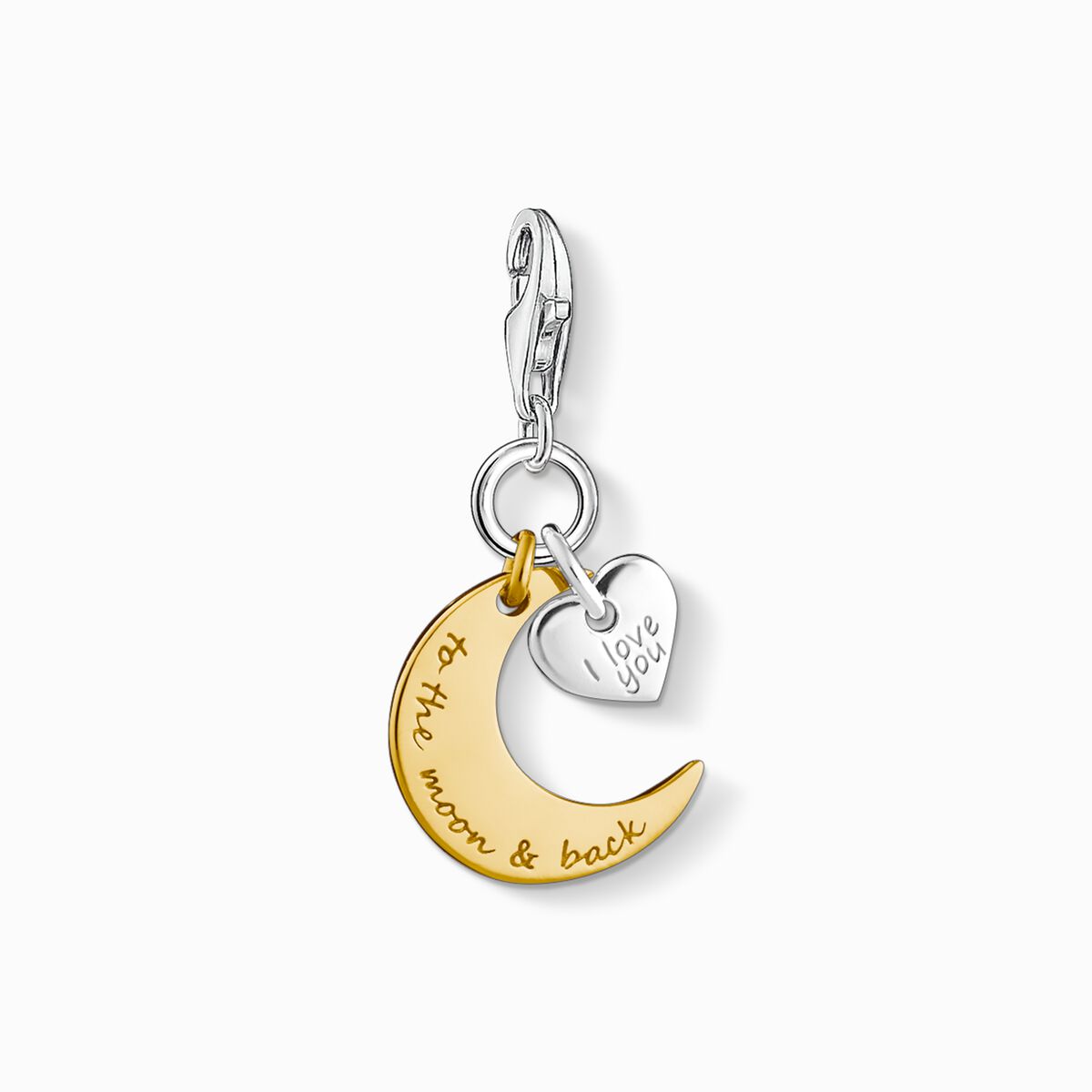Charm pendant I love you to the moon