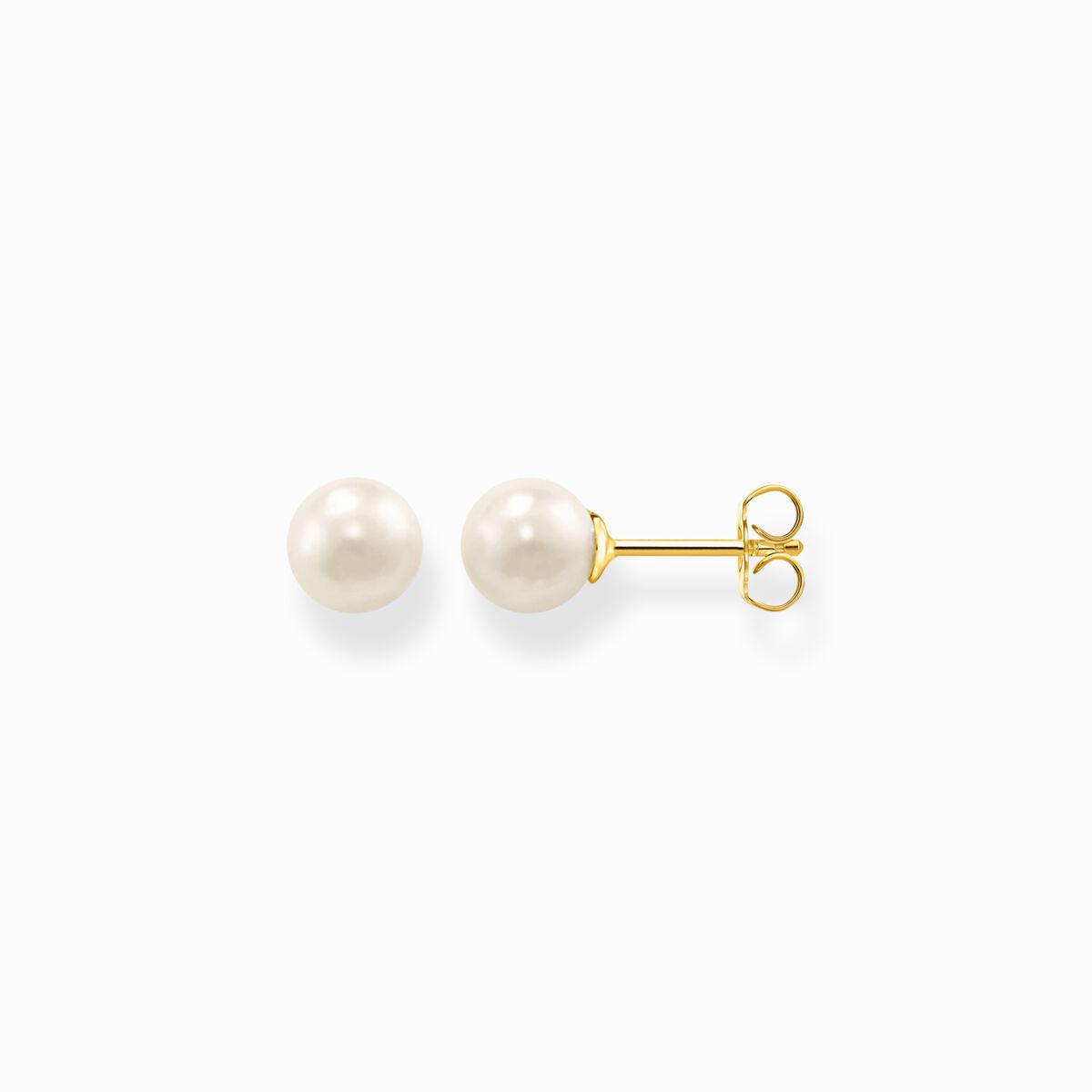 Ear studs pearl gold