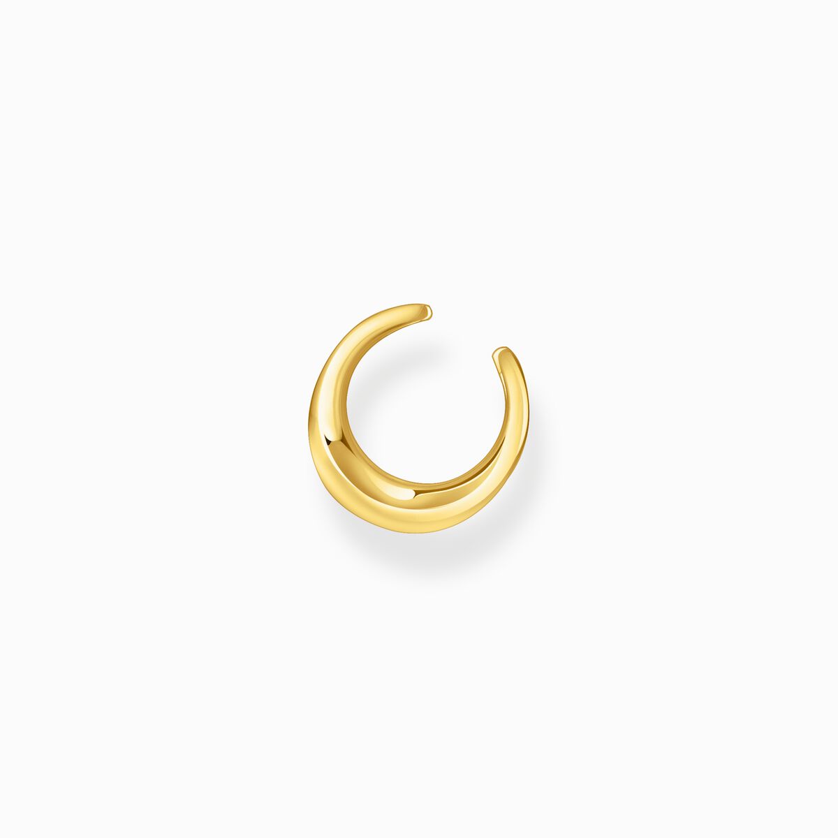 Gold-plated ear cuff organic-shaped
