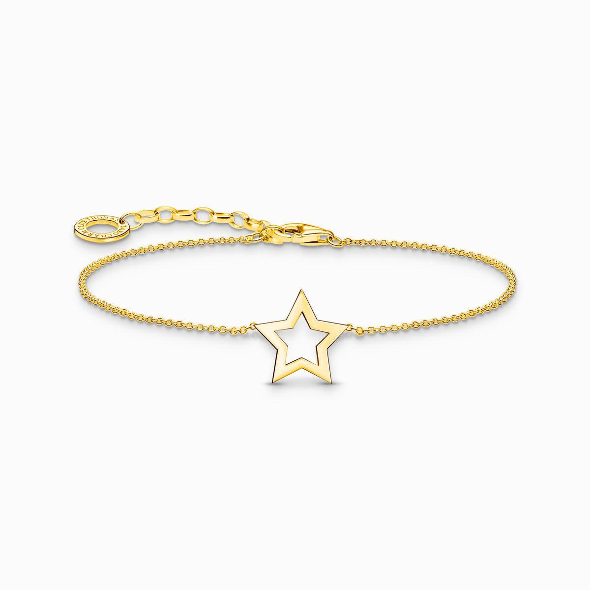 Gold-plated bracelet with star pendant