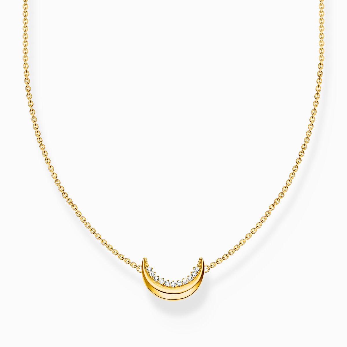 Gold-plated necklace with pendant Moon Romance