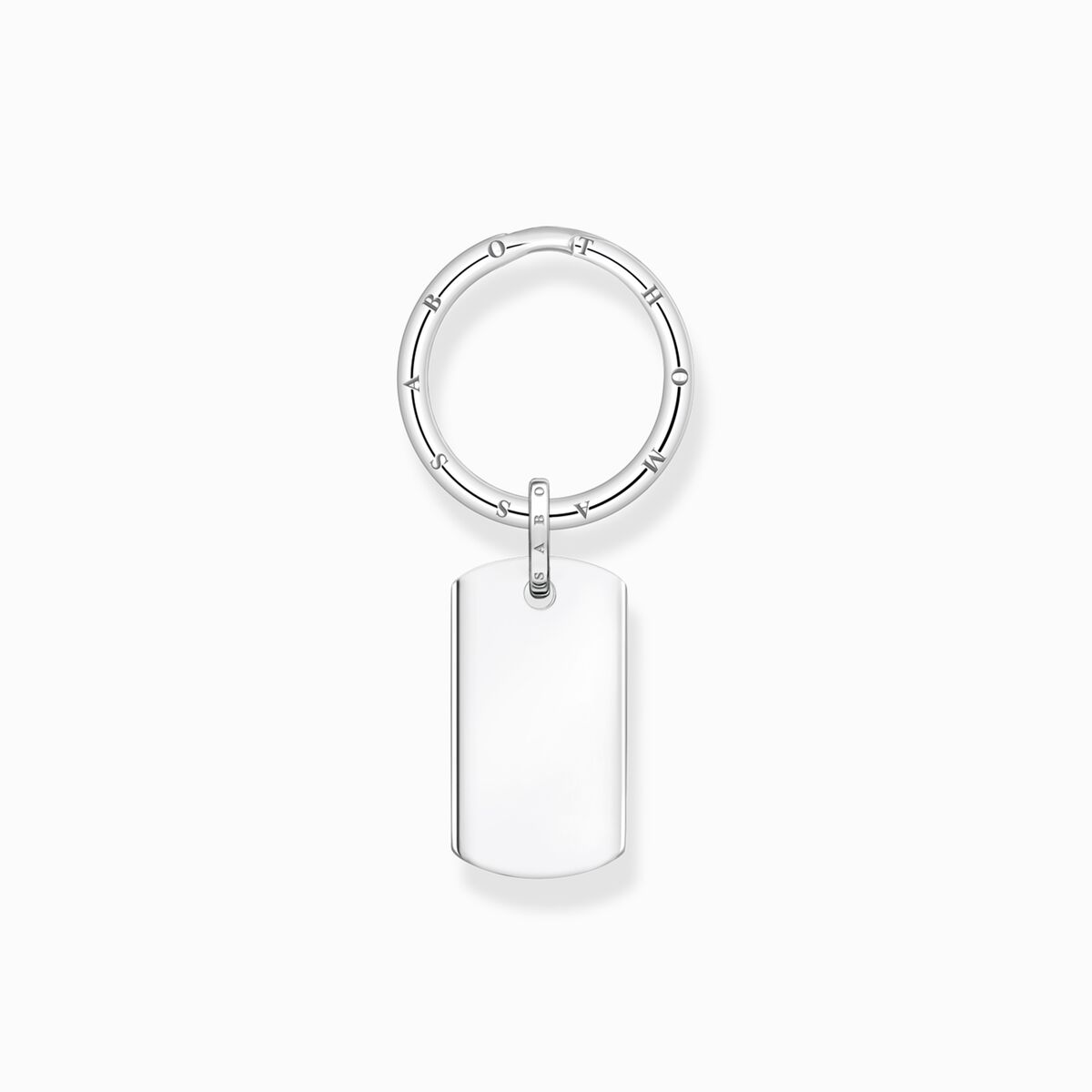 Key ring tag silver