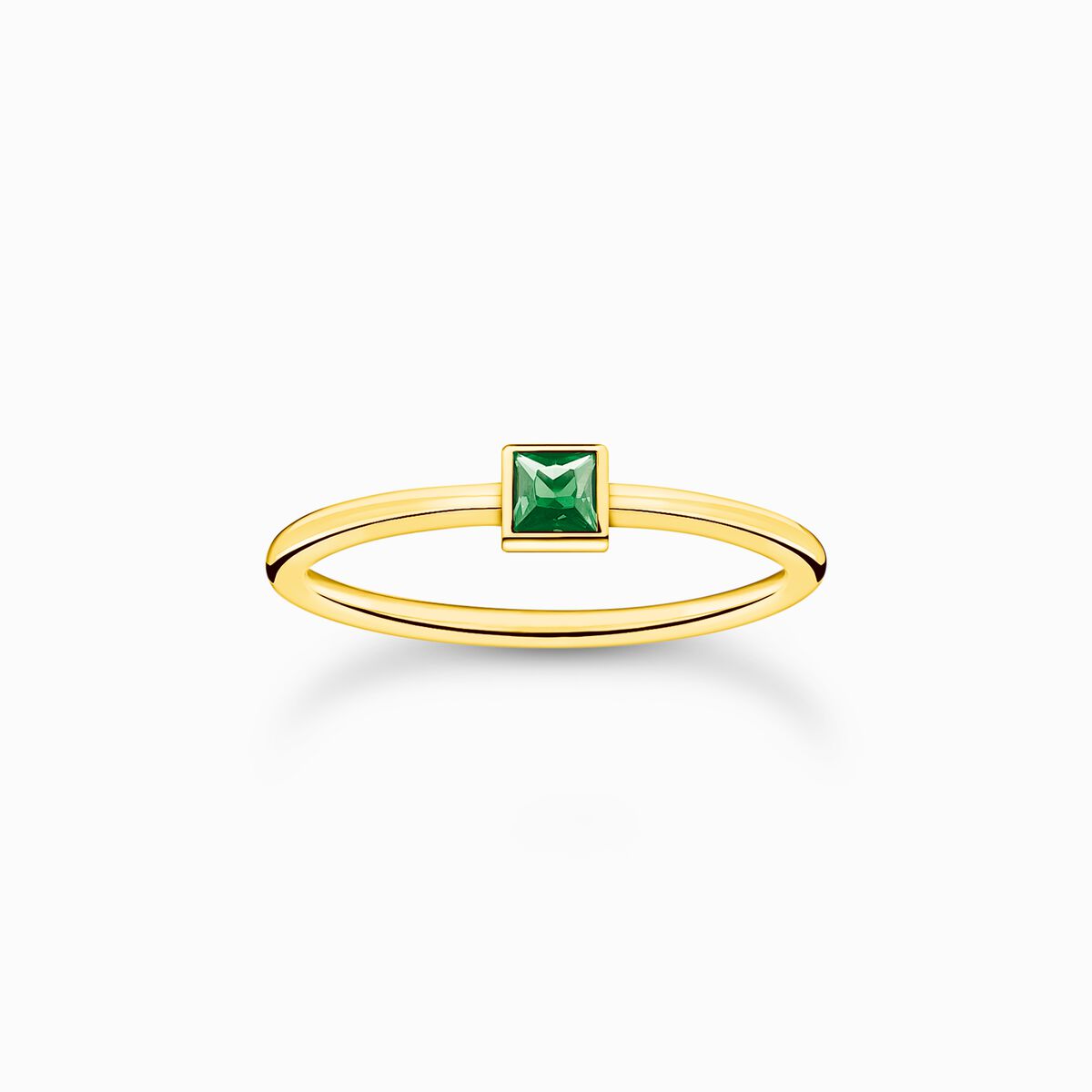 Ring with green stone gold