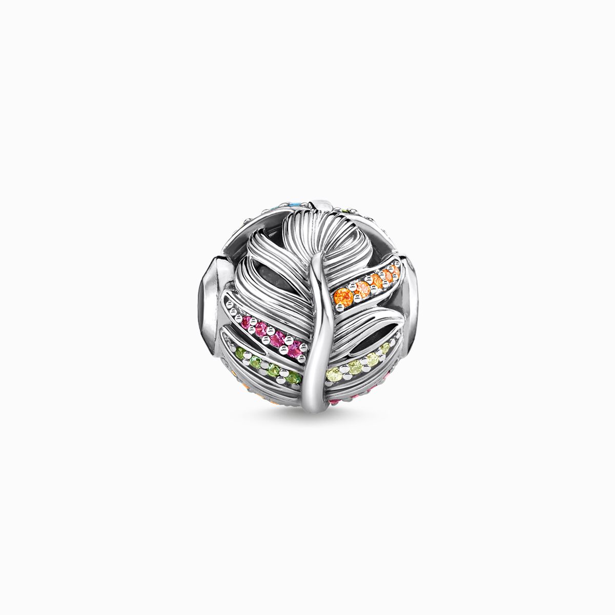 Bead feather silver