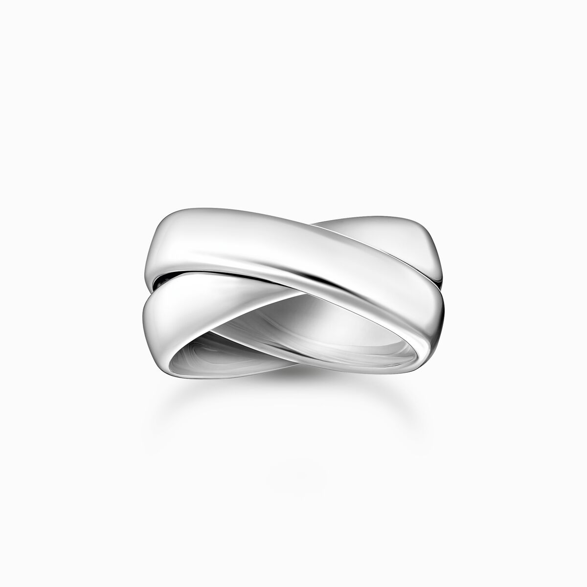 Silver ring in duo design