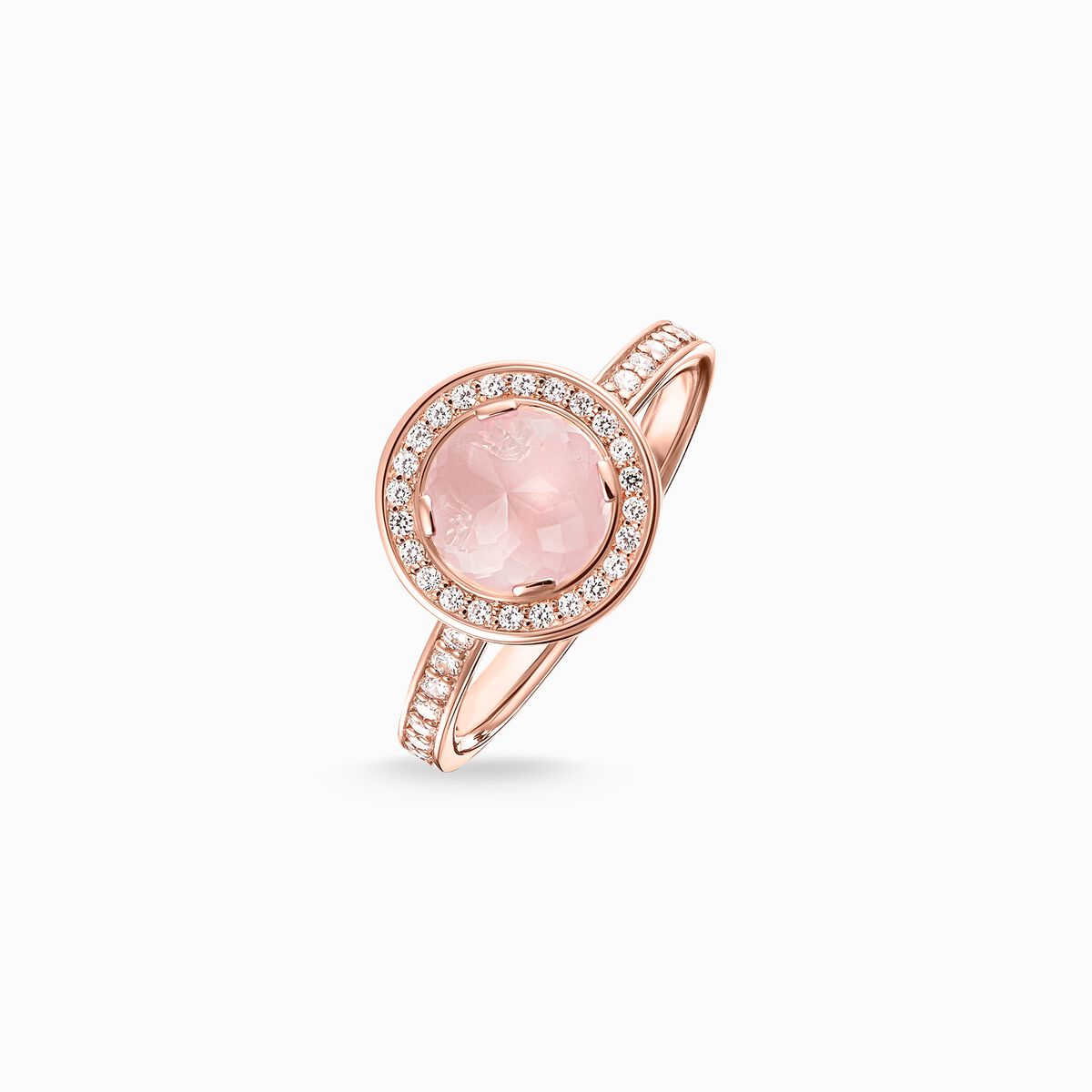 Solitaire ring light of Luna pink