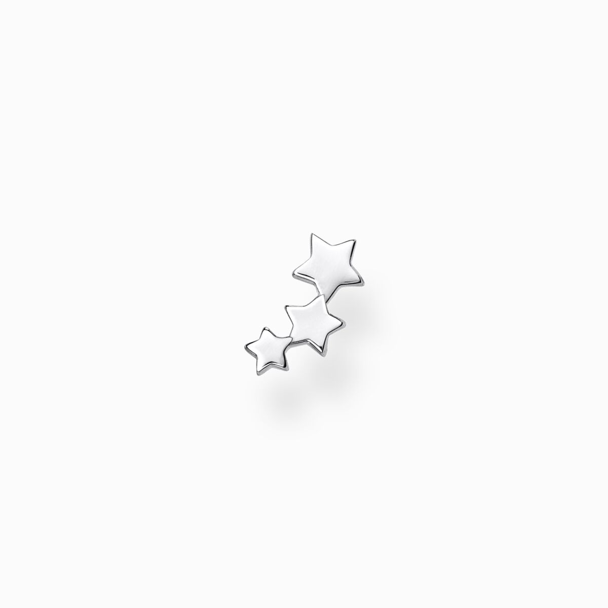 Single ear stud stars silver