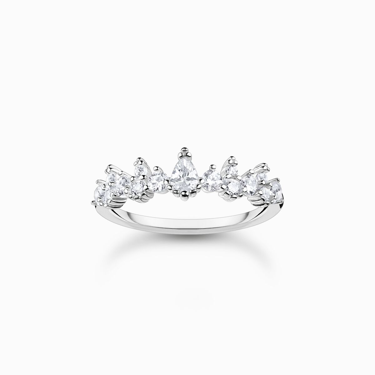 Ring ice crystals silver