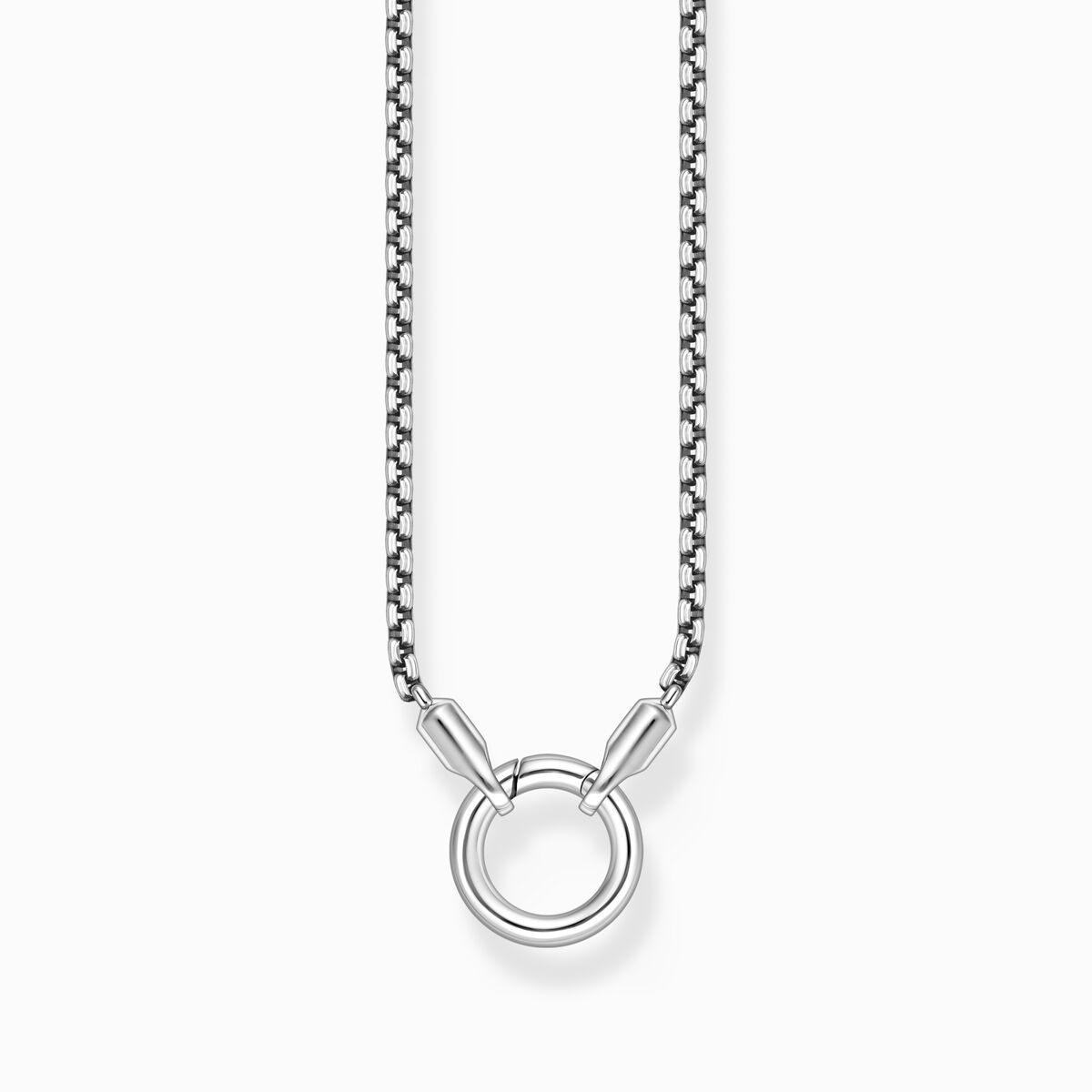 Silver venetian necklace 2.7 mm with round clasp