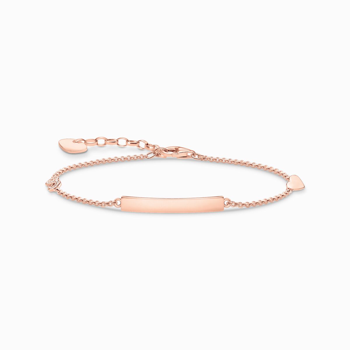 Bracelet classic with heart and infinity rose gold