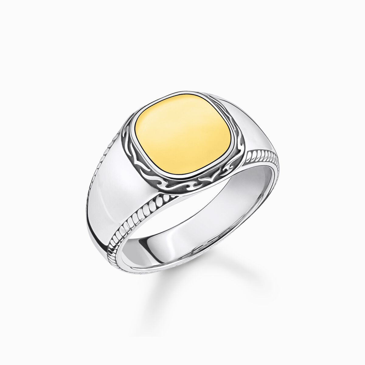 Ring gold-coloured tiger pattern