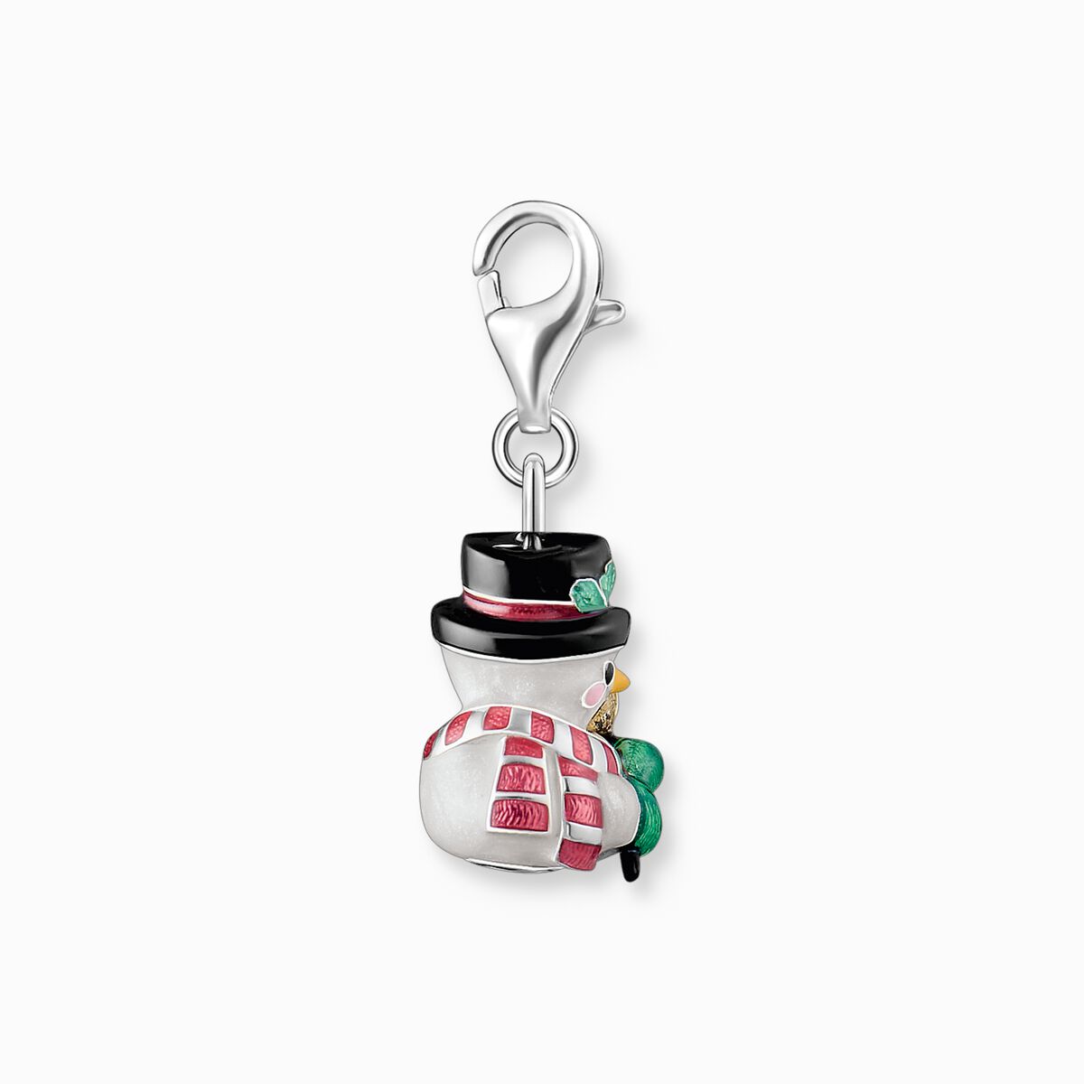 Silver snowman charm pendant