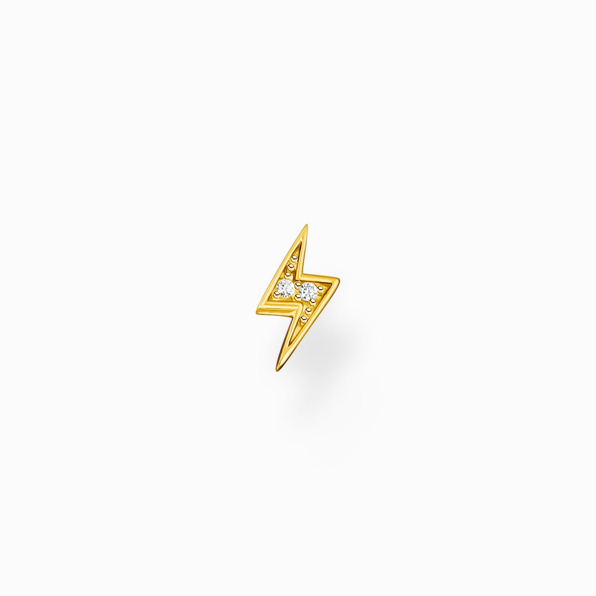 Single ear stud flash gold