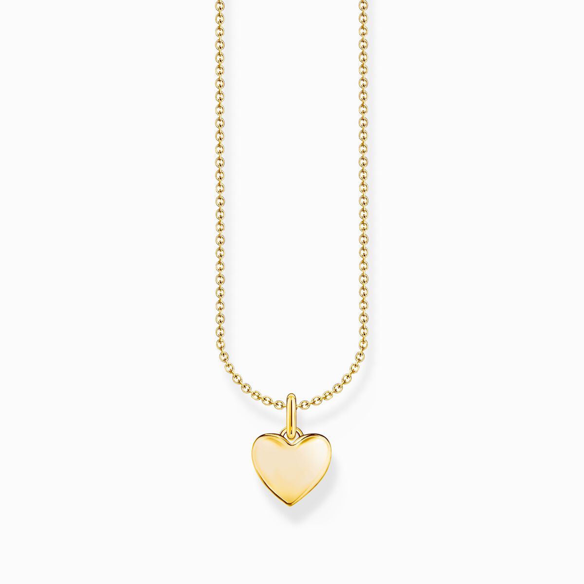 Gold-plated necklace with heart pendant
