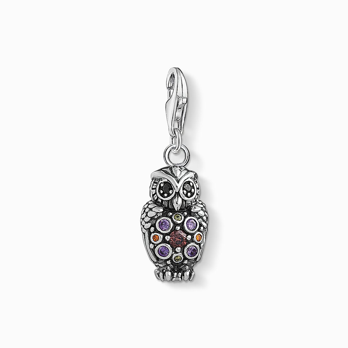 Charm pendant sparkling owl