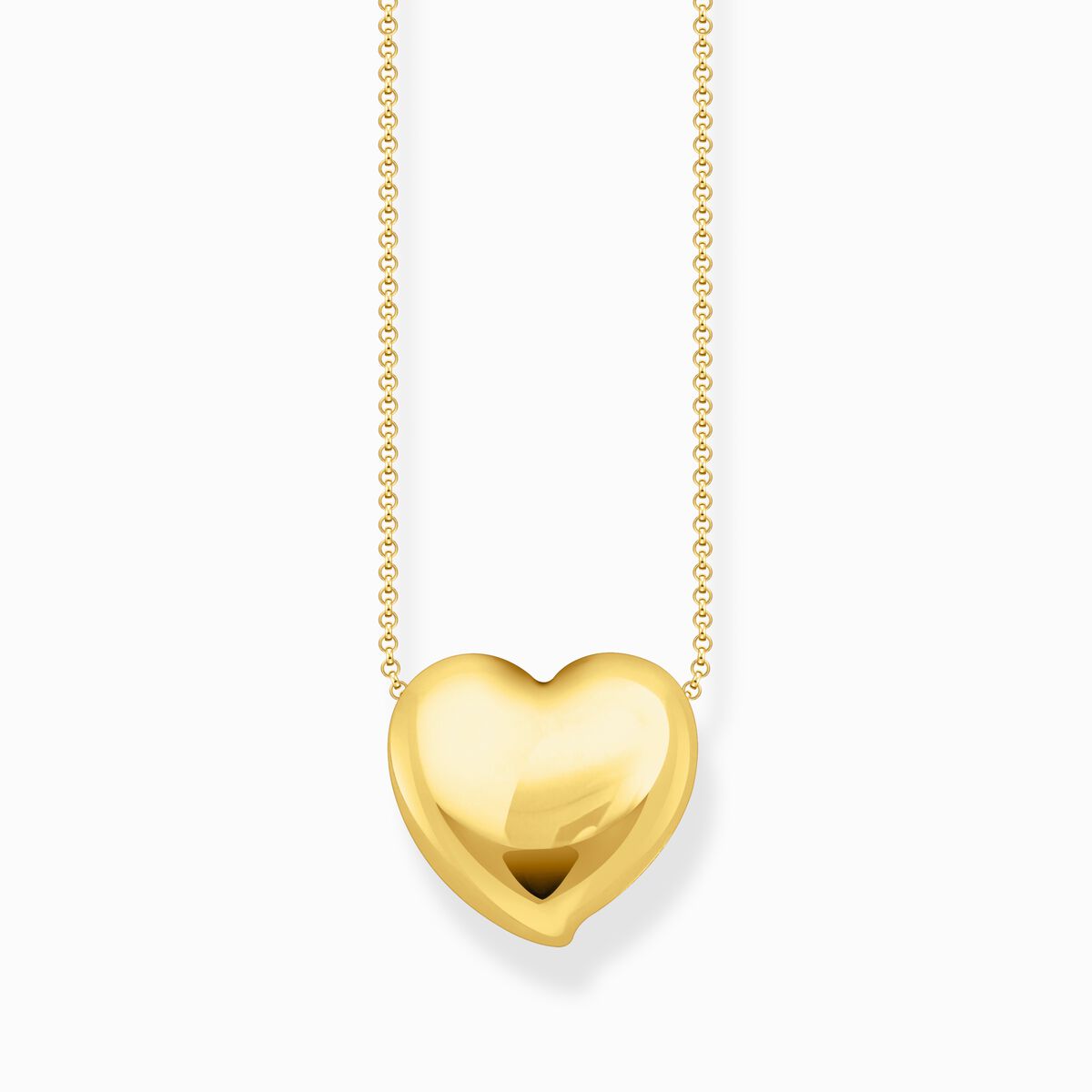 Gold-plated necklace with heart pendant