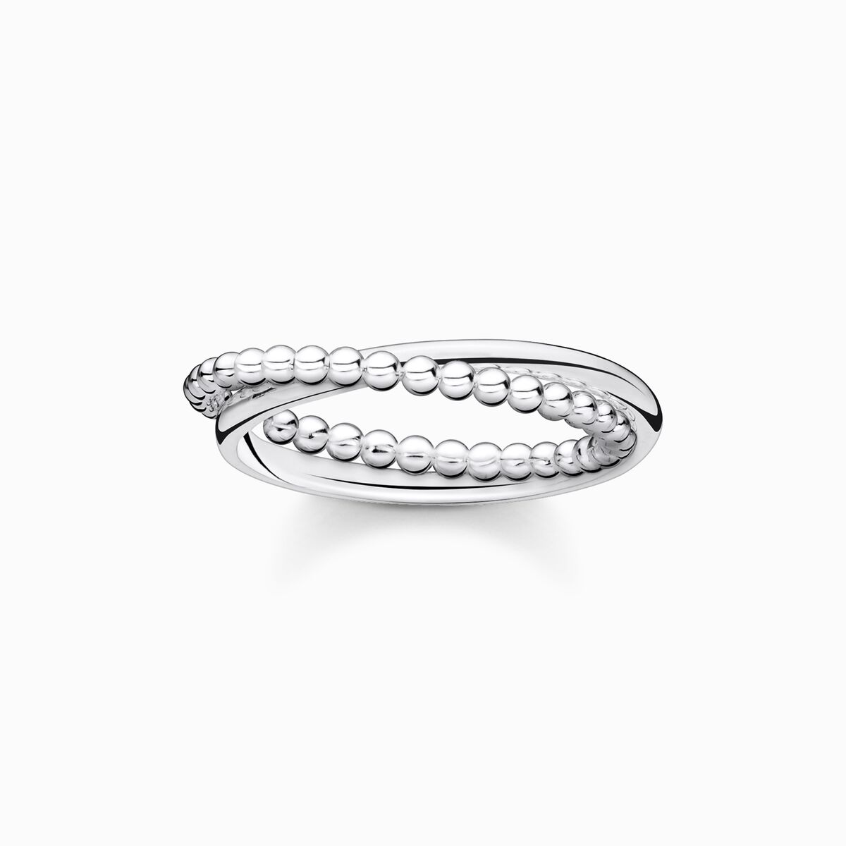 Ring double dots silver