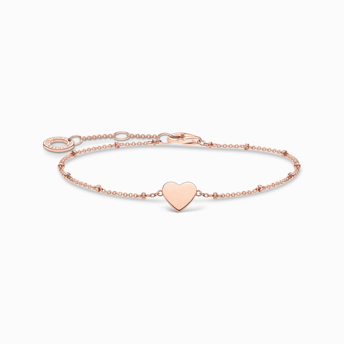 Bracelet heart with dots rose gold