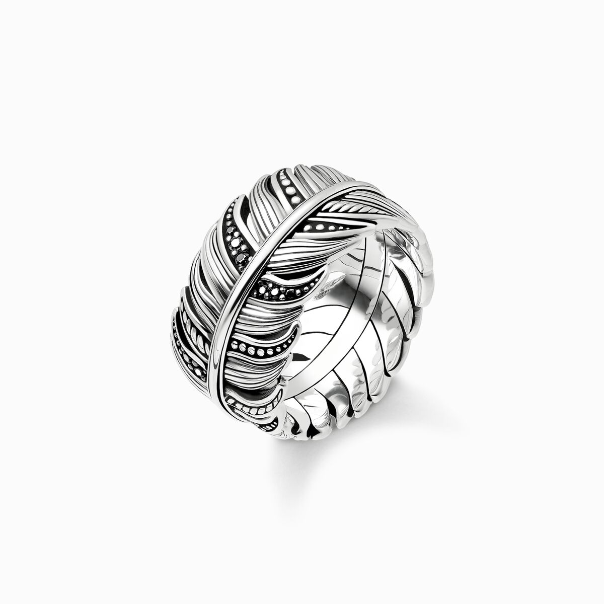 Ring feather pavé