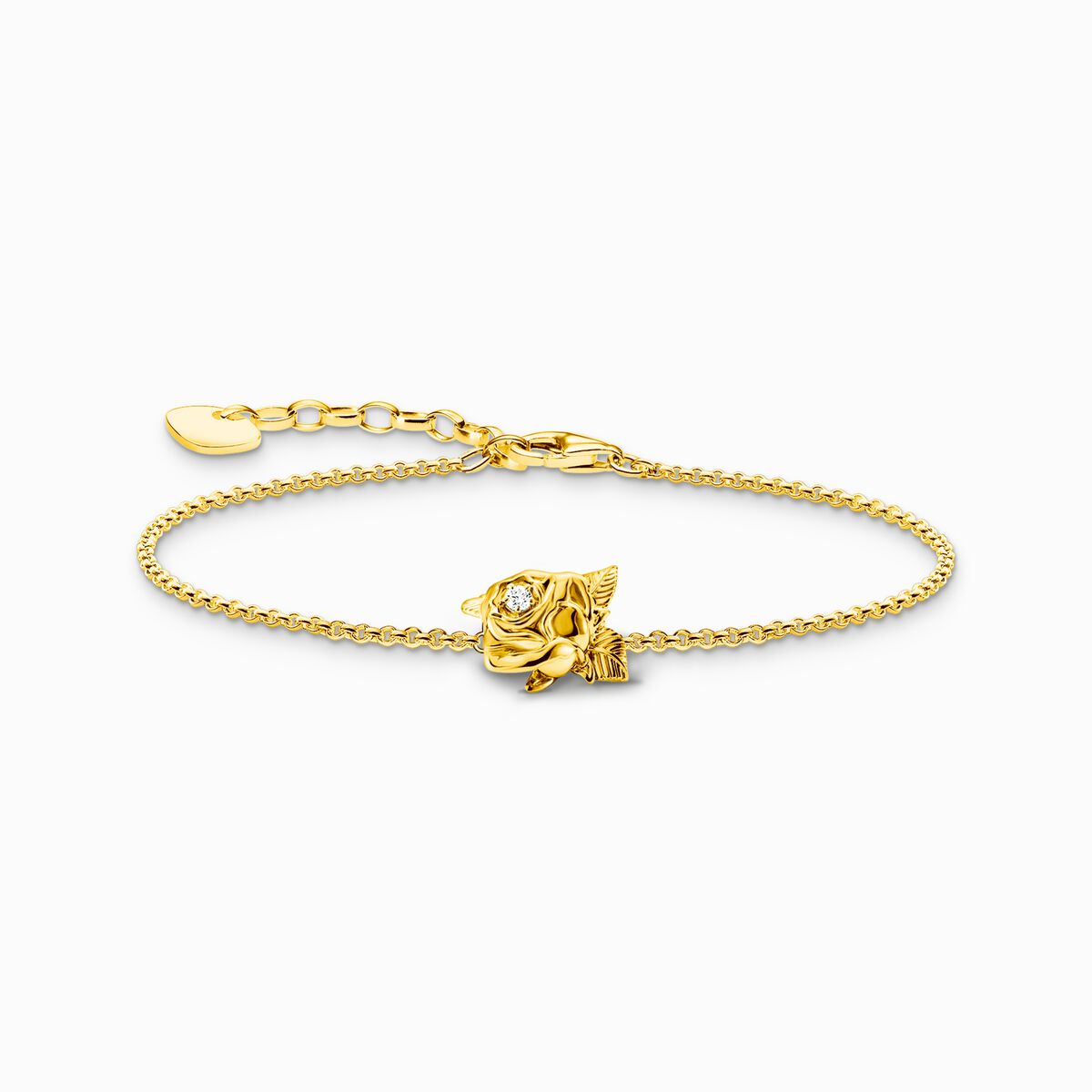 Gold-plated bracelet Roses Romance