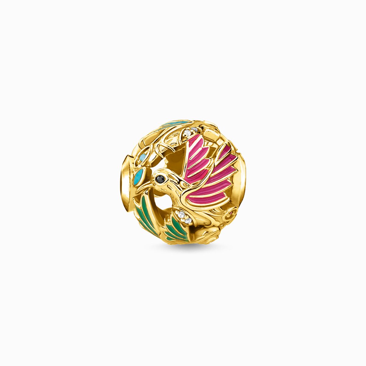 Bead hummingbird gold