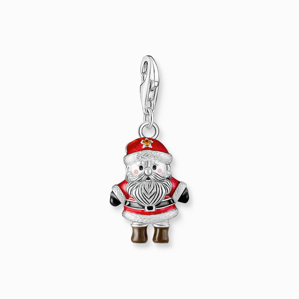 Silver Santa Claus charm pendant